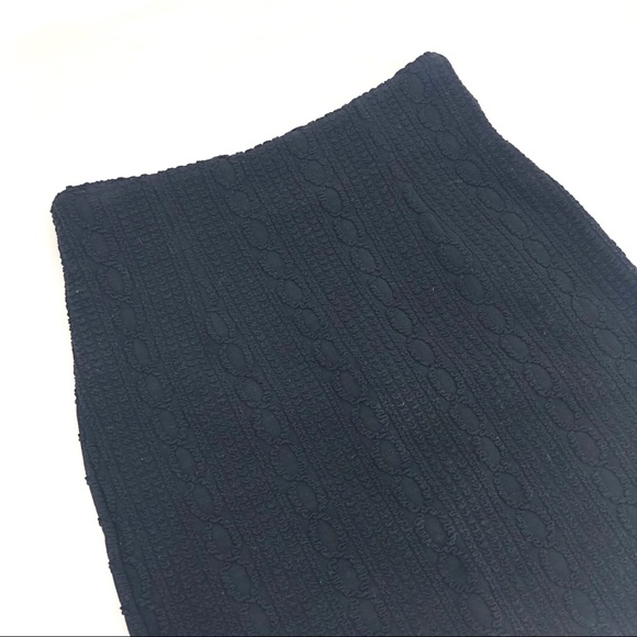 Opening Ceremony black textured skirt 2 braided - Picture 2 of 6